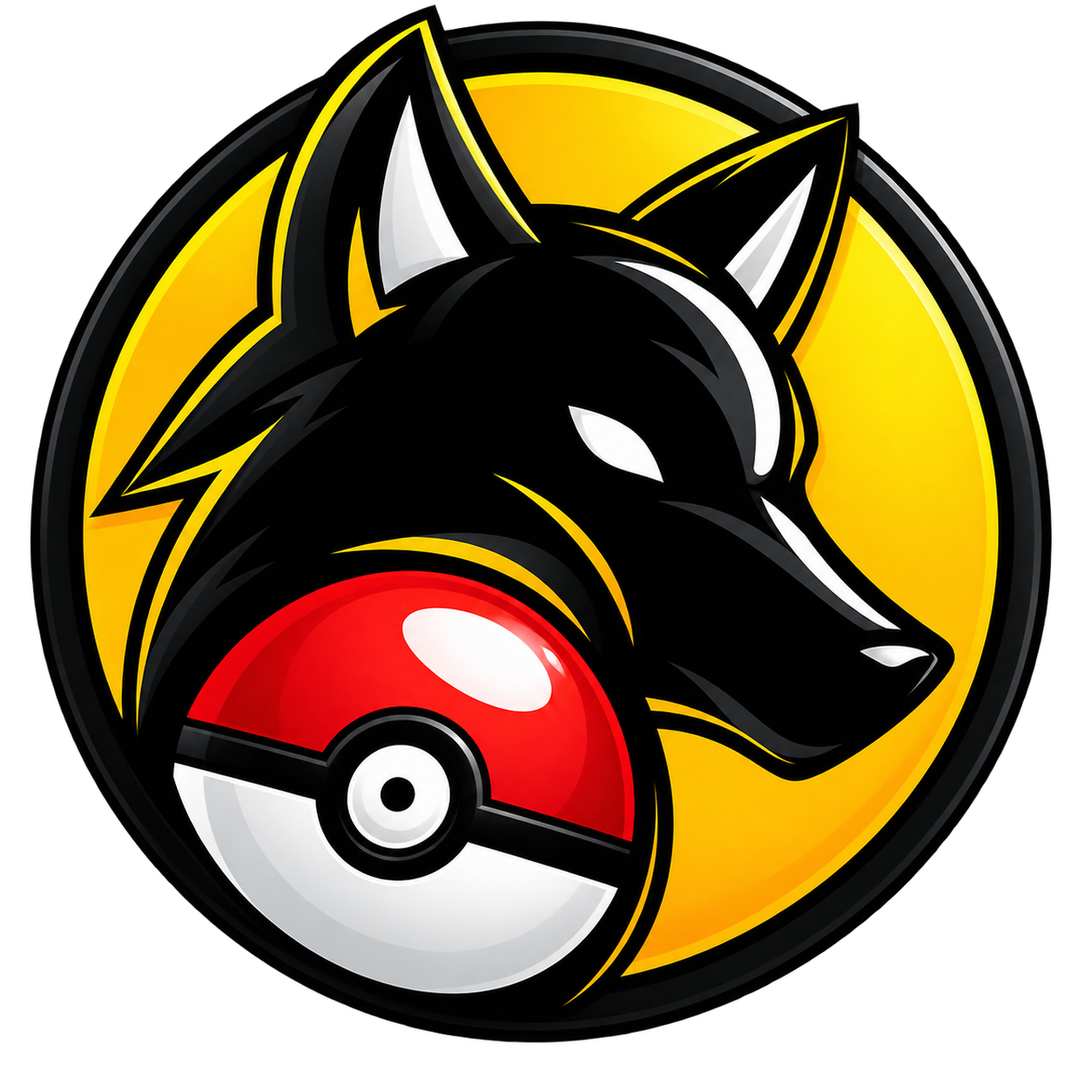 Logo do Radar PokéLobo: cabeça de lobo com pokébola